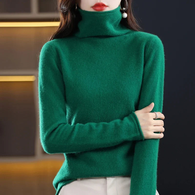 MERINA | Strickpullover mit Woll-Rollkragen