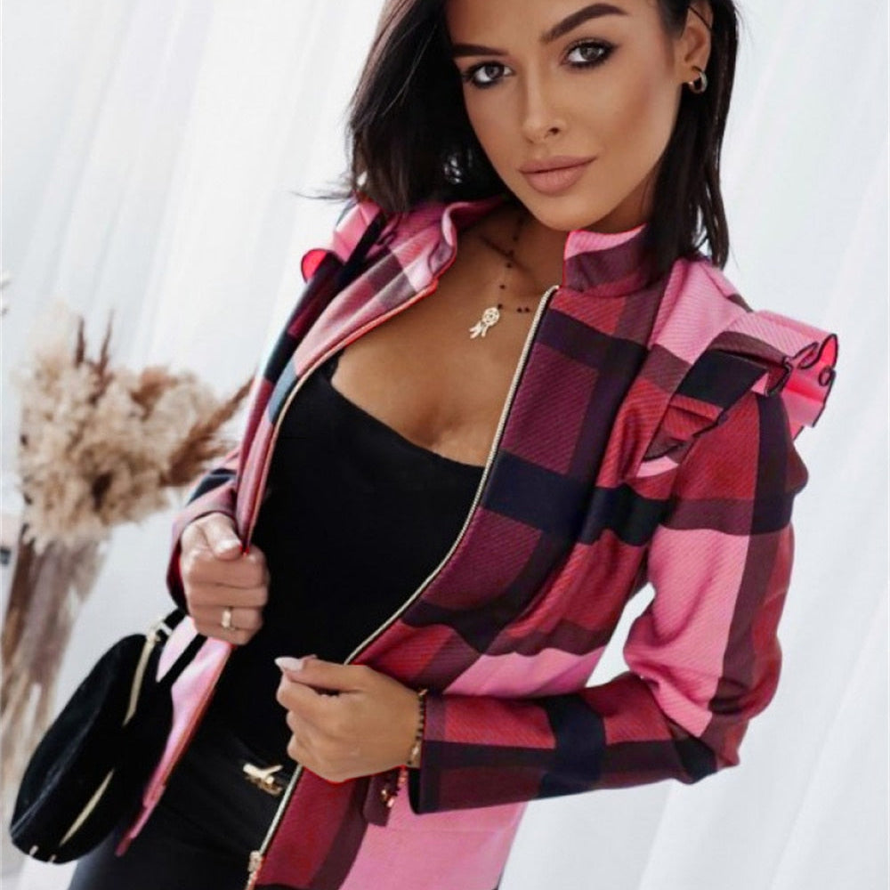Modecouture – Damenblazer mit Karomuster