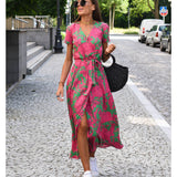 MADISON | V-Neck Dress with Bow Detail