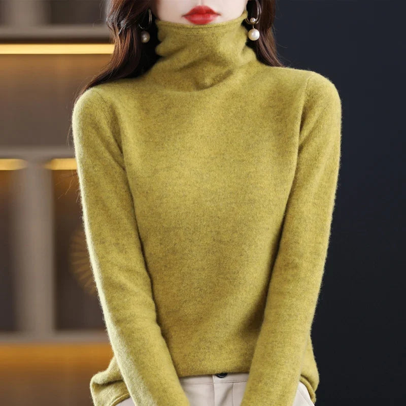 MERINA | Strickpullover mit Woll-Rollkragen
