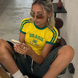 Elvinde – Damen Crop T-Shirt Brasilien