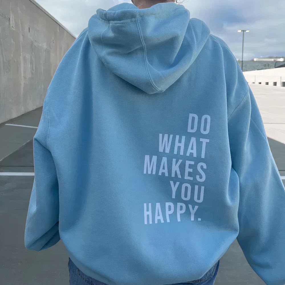ZAYA | Oversized Hoodie – Mach, was dich glücklich macht
