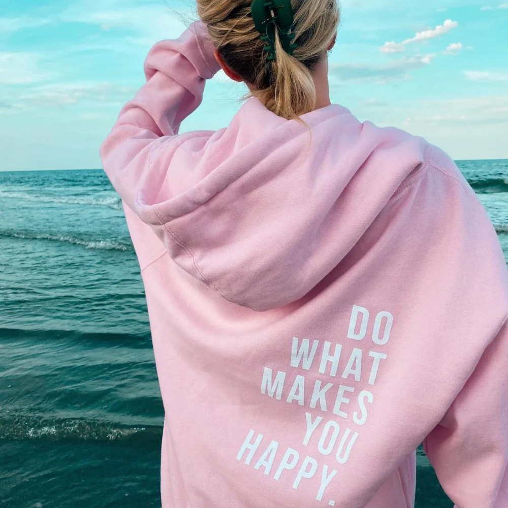ZAYA | Oversized Hoodie – Mach, was dich glücklich macht