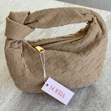 Ilyse | Geflochtene Mini-Tasche aus Wildleder