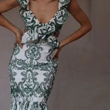 Diva – Gemustertes Maxikleid