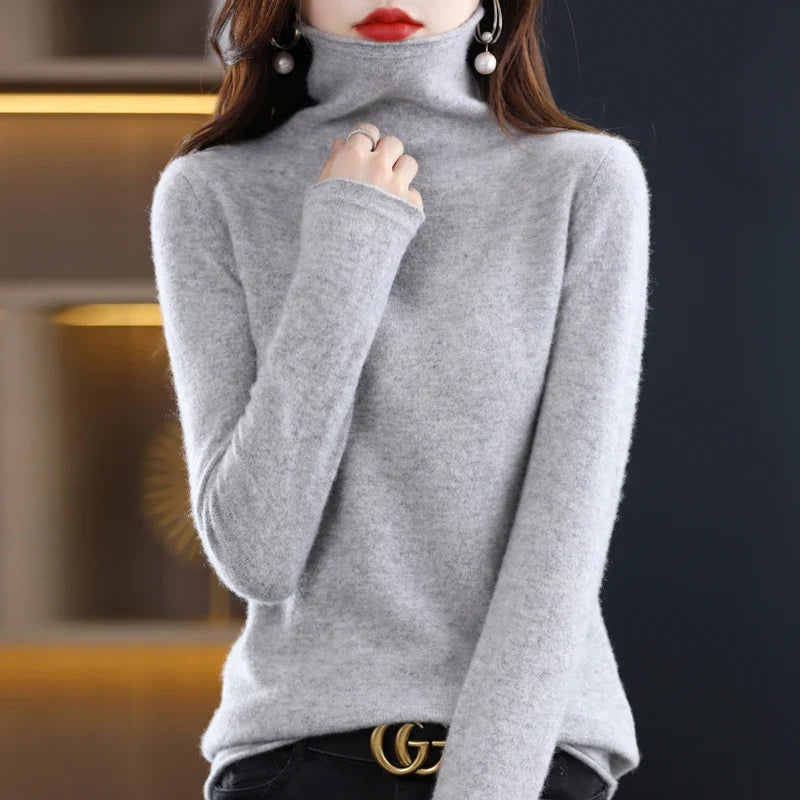 MERINA | Strickpullover mit Woll-Rollkragen
