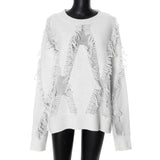 Clara | Übergroßer Pullover mit Quasten für Damen