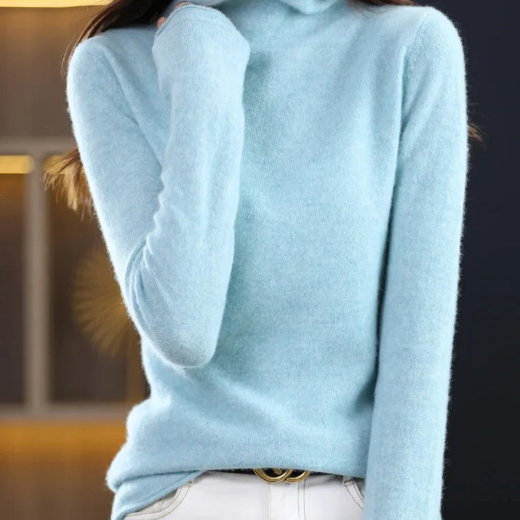 MERINA | Strickpullover mit Woll-Rollkragen