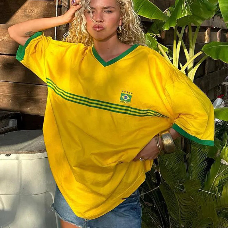 Oversize-Football-Shirt Damen