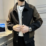 Modische Herrenjacke – Farbblock Design