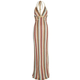 Boho Maxikleid mit Retro-Muster