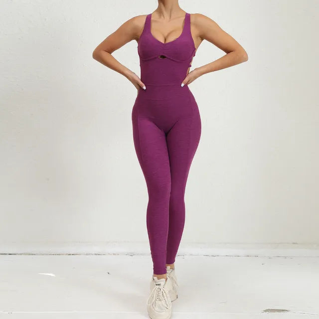 Sportlicher - Nahtloser Racerback Jumpsuit