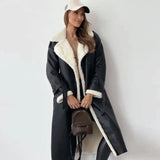 Luna | Lange klassische Jacke mit Fleece Fütterung und Teddykragen