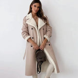 Luna | Lange klassische Jacke mit Fleece Fütterung und Teddykragen