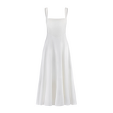 Bella | Elegantes Maxikleid A-Linie mit breiten Trägern – Schwarz, Weiß, Mintgrün