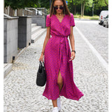MADISON | V-Neck Dress with Bow Detail