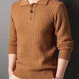 Strickpullover – Herrenpullover mit Knopfleiste