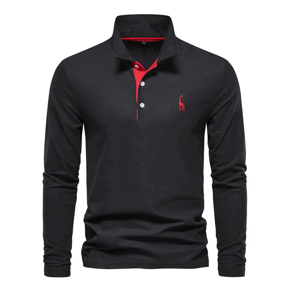 JARREN | Herren Langarm-Polo-Shirt
