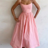 Romantisches A-Linien Kleid in Rosa – Ärmellos & figurbetont mit Vintage-Flair