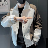 Modische Herrenjacke – Farbblock Design