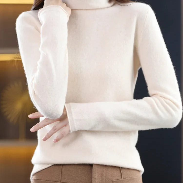 MERINA | Strickpullover mit Woll-Rollkragen