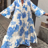 Lunaria – Damen Maxikleid mit Print