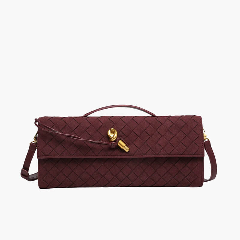 Finja - Clutch aus Kunstleder geflochten