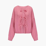Rahel | Weiche Strickjacke mit Schleife