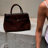 Zella - Wildleder Schultertasche für Damen