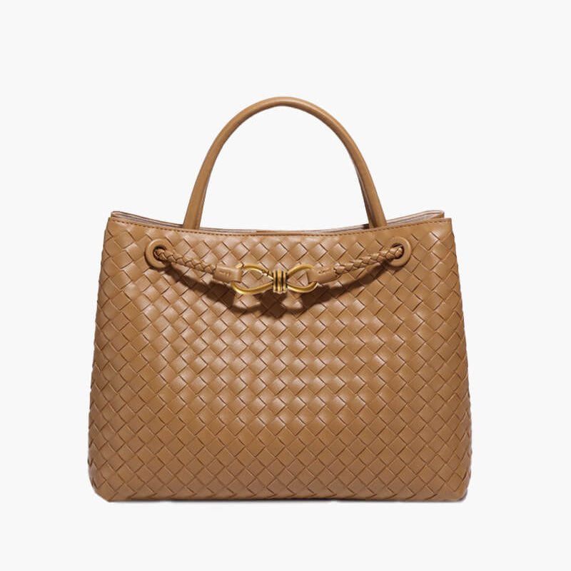 Carlee | Geflochtene Mini-Tasche mit edlem Akzent