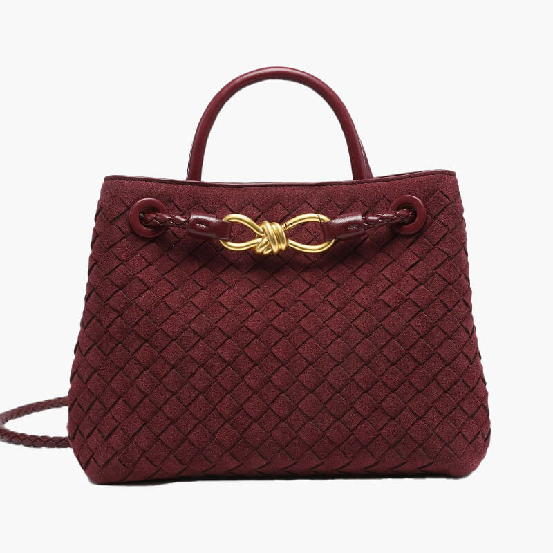 Frauke | Geflochtene Damen-Tasche aus Wildleder