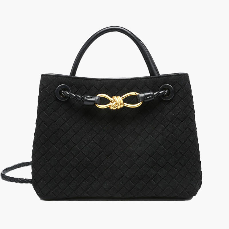 Frauke – Geflochtene Wildledertasche Damen