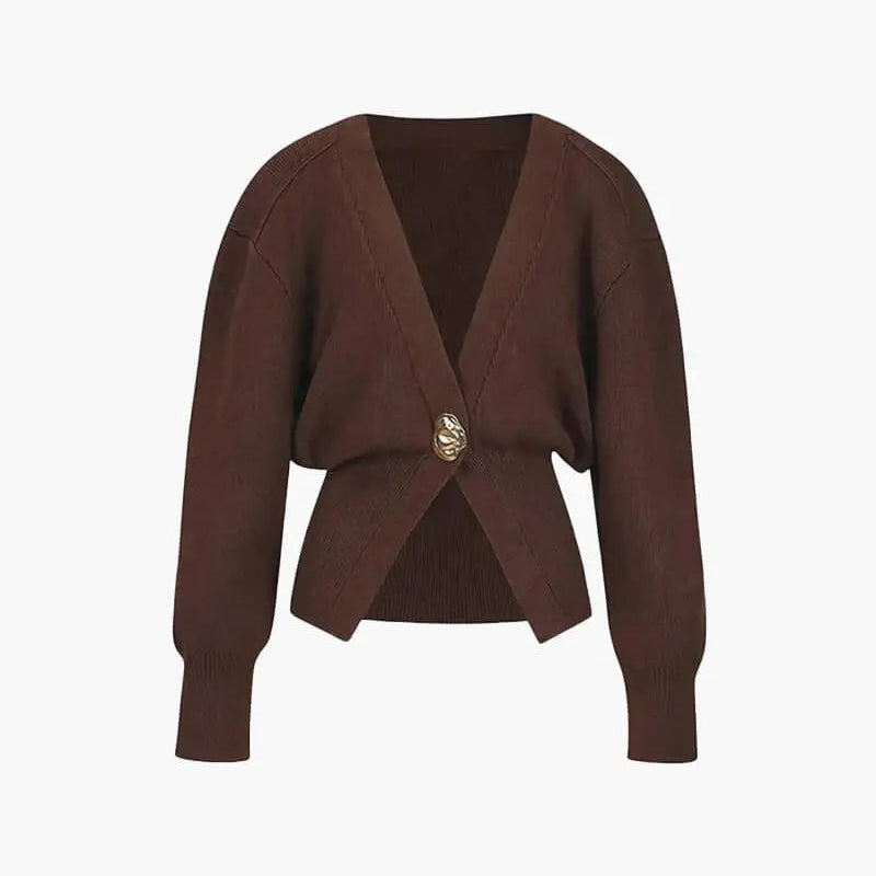 Norina | Strickcardigan mit auffälligem Knopf