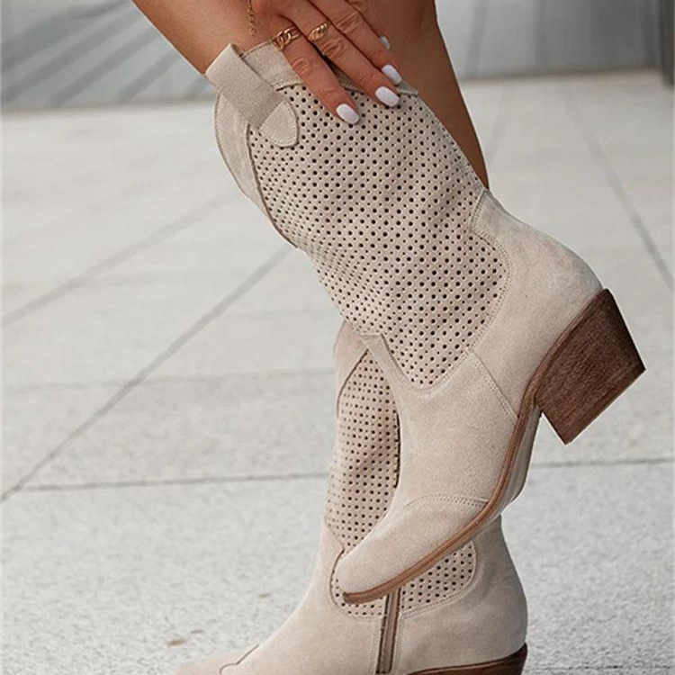 Elegante flache Stiefel | Komfortable, modische Schuhe