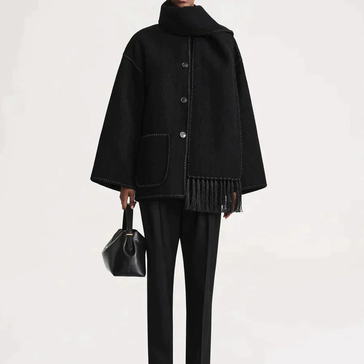 Luxe Jacke mit Schal