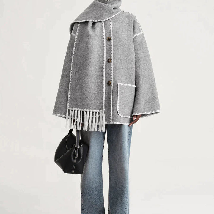 Luxe Jacke mit Schal