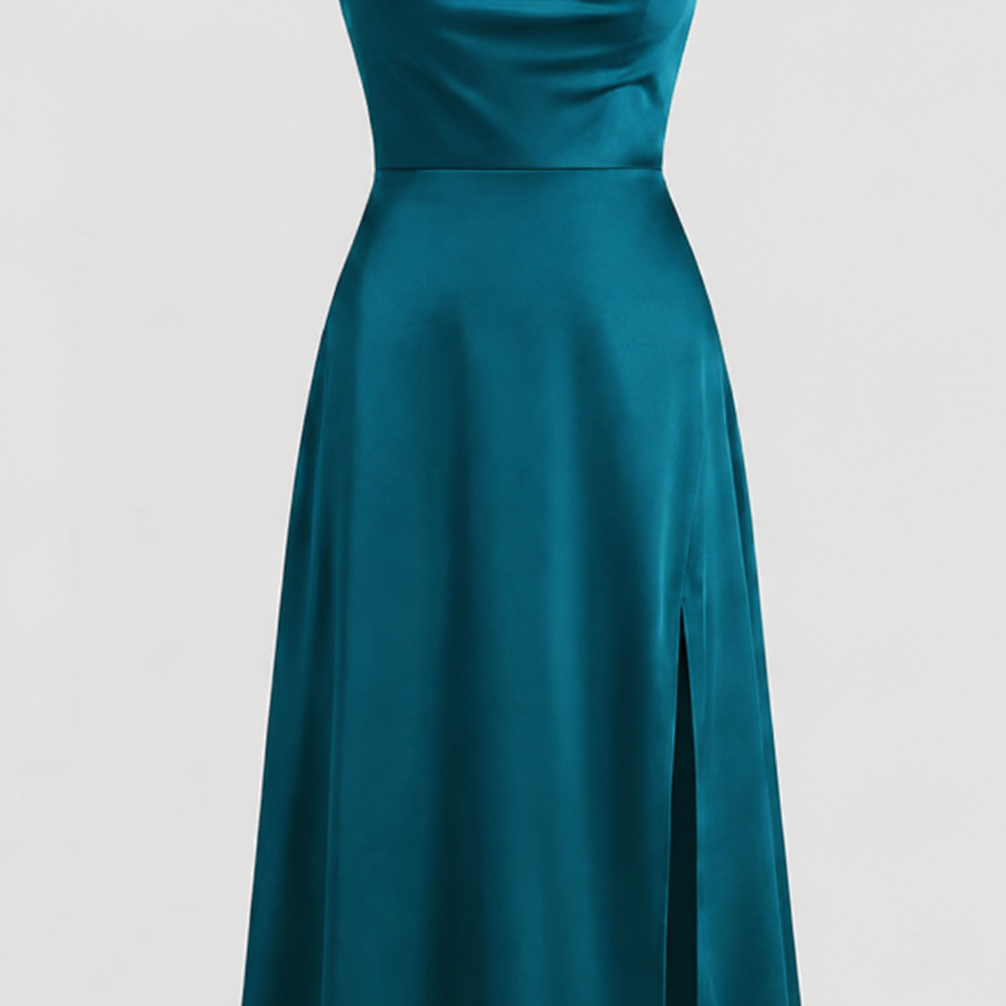 Elegantes Damen-Maxi-Kleid mit Beinschlitz – Femininer Stil für besondere Anlässe und vielseitige Kombinationsmöglichkeiten