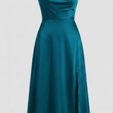 Elegantes Damen-Maxi-Kleid mit Beinschlitz – Femininer Stil für besondere Anlässe und vielseitige Kombinationsmöglichkeiten