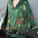 Lustra - Damen Blusenjacke mit Blumenmuster