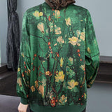 Lustra - Damen Blusenjacke mit Blumenmuster