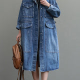 DenimWear - Langes Hemdkleid Damen