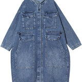 DenimWear - Langes Hemdkleid Damen