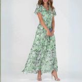 Lumora – Chiffon Maxikleid Blumenmuster
