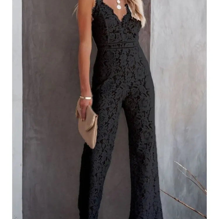 Valentina - Spitzen Jumpsuit mit Trägern