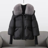 Gretl | Pufferjacke mit Kunstpelzkragen