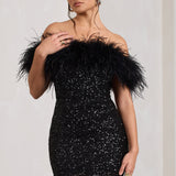 Sara - Pailletten Minikleid