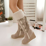Stylische Damen-Winterstiefel mit Keilabsatz | Warme Winterboots