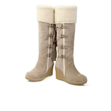 Stylische Damen-Winterstiefel mit Keilabsatz | Warme Winterboots