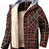 Herrenwear – Karo-Kapuzenjacke