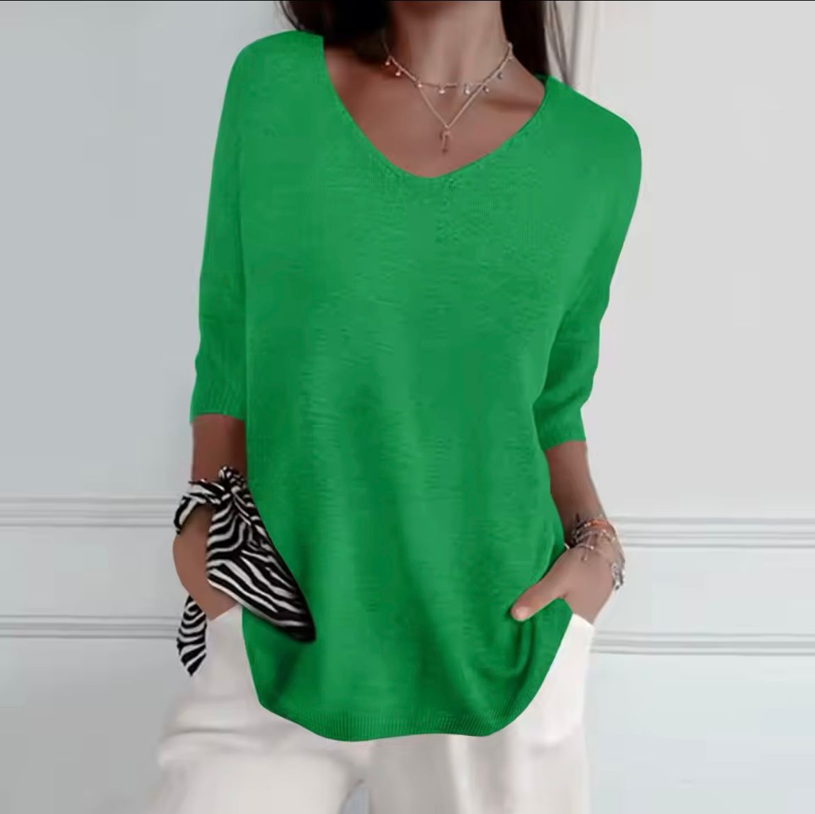 Gerda - Sommer V-Ausschnitt Top